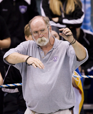 UST head swimming coach Dr. Tom Hodgson has been coaching UST swimmers since 1979.