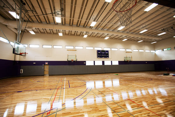 The pool at McCarthy Gym is gone, but in its place is this multipurpose, wood-floor gym that can be used for basketball, volleyball, pickle ball, badminton and other activities.