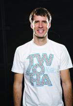 Jamie Tworkowski, wearing a TWLOHA T-shirt.