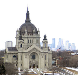 The St. Paul Cathedral can be seen from many areas of St. Paul.