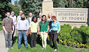 The World Press Institute fellows are spending three weeks at St. Thomas as part of their visit to the United States.