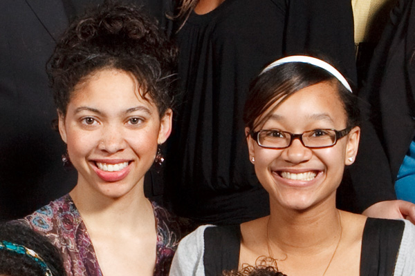 JRF Scholars Tasha Byers and Ashley Bailey in 2009. (Photo by Mike Ekern.)