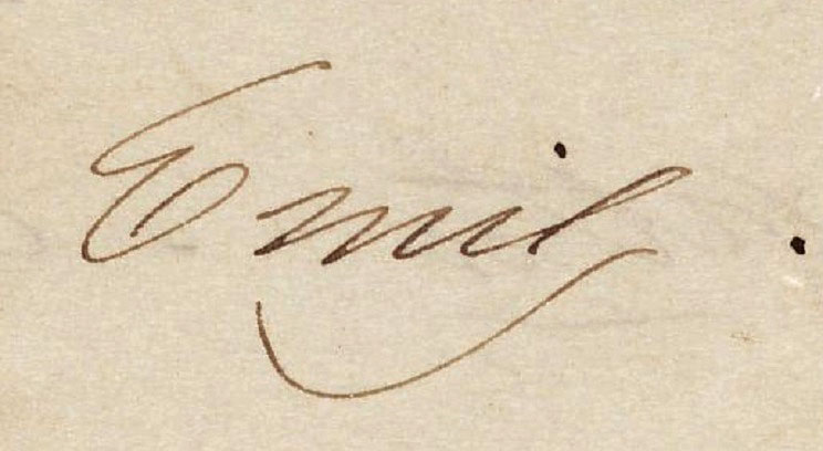 Emily Dickinson's signature.