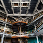 The grand staircase in the atrium of the under-construction Anderson Student Center May 6, 2011.