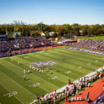 Palmer Field in O'Shaughnessy Stadium is shown during a football game versus St. John's University on Saturday, October 1, 2011.