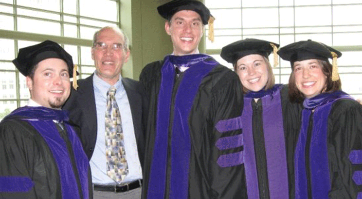 From left: Dave Corbett, Professor Hamilton, Andrew Pieper, Erin Collins, and Laura Hammargren.