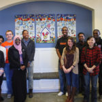 The Excel! group takes a break for a group shot at the Ronald McDonald House, where they volunteered on Jan. 19, Martin Luther King, Jr. Day. (L-R) Katie Hubly, Cynthia Fraction, Tyler Skluzacek, Anisa Abdulkadir, Tiana Daniels, Teron Buford, Courtney Crowley, James Mite, Quinmill Lei, Raymond Nkwain Kindva. Photo by Kathryn Hubly.