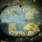 The manufacture plate on the pump.