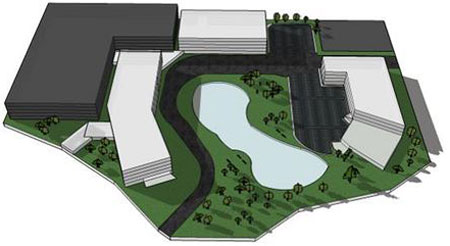 A rendering of the St. Thomas students’ conceptual plan for the 12-acre site in Edina. 
