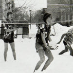 Snow volleyball in 1982.