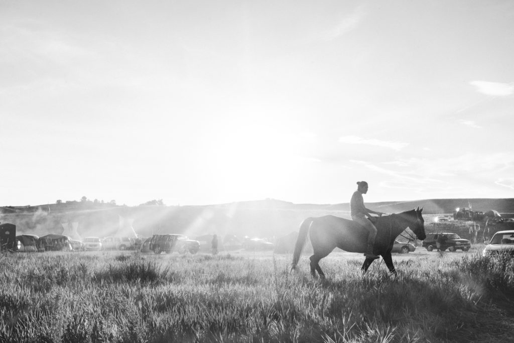 Standing Rock - person on horse