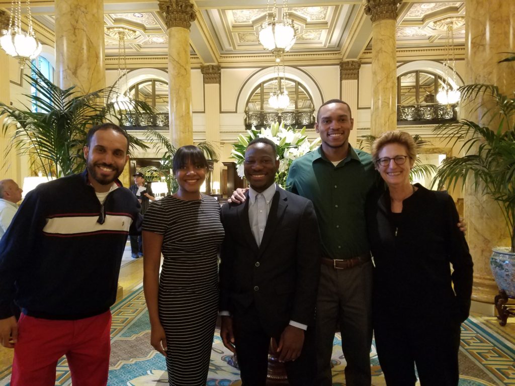 Representatives from the University of St. Thomas attended this summer’s Change Create Transform Foundation’s annual event which included a leadership summit for Promise Prize Scholars. (L-R) Senior Mohamed Malim, Dr. Sheneeta White, junior Victor Sikeley, senior Jordan Pinnix and Dr. Stefanie Ann Lenway.