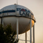 The Storm Lake water tower.