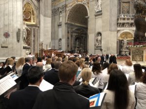 Alumni of St. Thomas' Liturgical Choir sing at The Vatican.