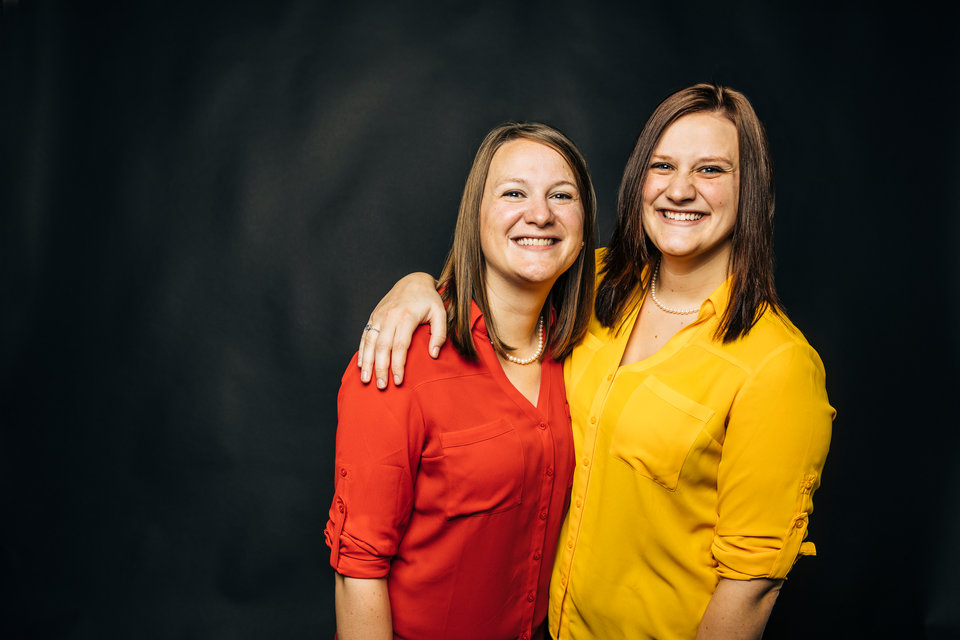 Ashley Hipp, right, poses for a studio portrait with here mother, Jennifer Hipp, left, on November 15, 2017 in St. Paul. Ashley is currently earning an undergraduate degree in Social Work from St. Thomas and is currently pursuing a masters degree. Jen Hipp also earned a masters degree in Social Work from St. Thomas.