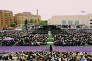 Students, family, friends, faculty and staff filled O'Shaughnessy Stadium on Saturday for the St. Thomas 2018 commencement ceremony.