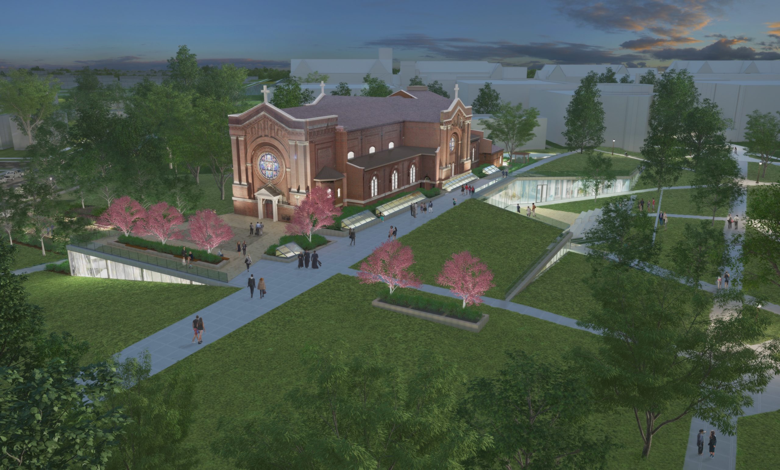 A rendering shows plans for how the renovation will become part of the upper quad on the St. Paul campus.