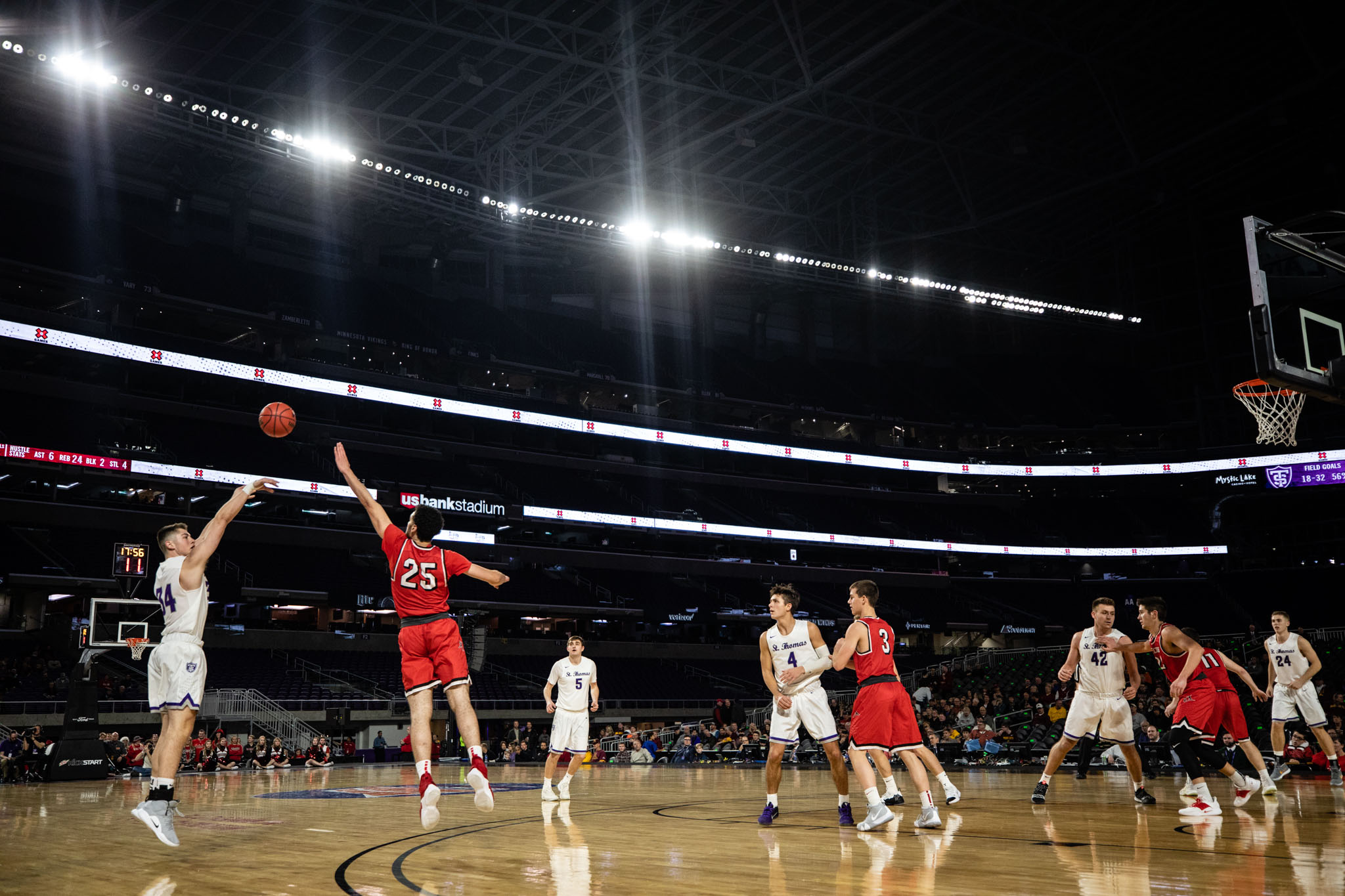 St. Thomas Wins Firstever Basketball Game at U.S. Bank Stadium