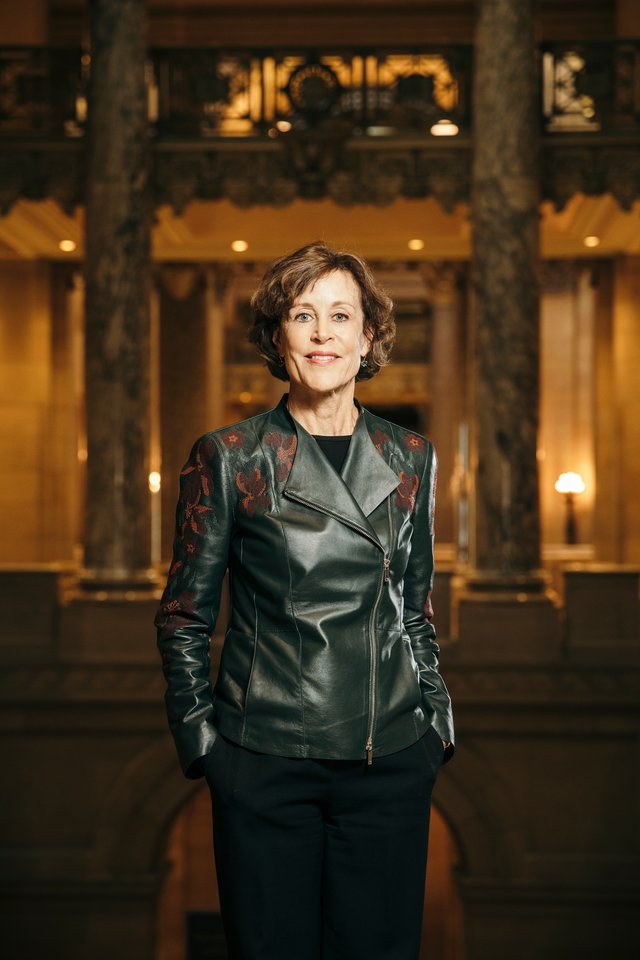 Former Minnesota legistator and Minnesota Supreme Court Chief Justice Kathleen Blatz poses for a portrait in the Minnesota State Capitol Building in St. Paul on March 11, 2019.