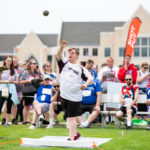 An athlete competes in the shot put during the Special Olympics Minnesota, which was hosted on the University of St. Thomas campus