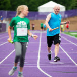 Athletes compete in relay races during the Special Olympics Minnesota, which was hosted on the University of St. Thomas campus.