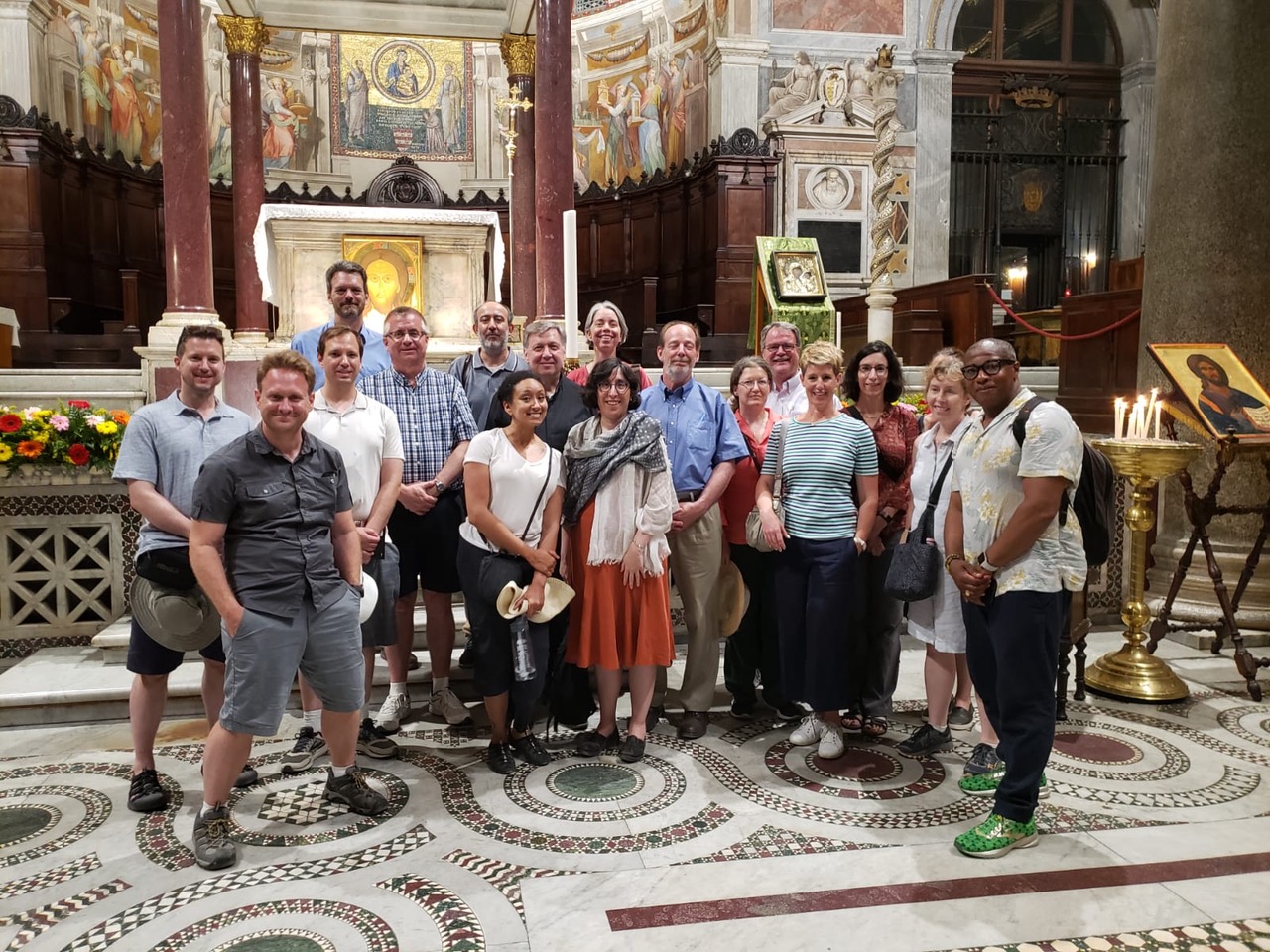 St. Thomas faculty pose for a picture in Rome.
