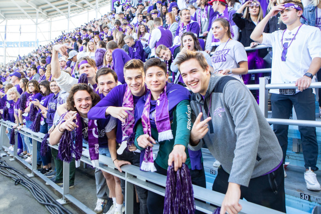 Students were all smiles as they enjoyed being at Allianz Field for Tommie-Johnnie.