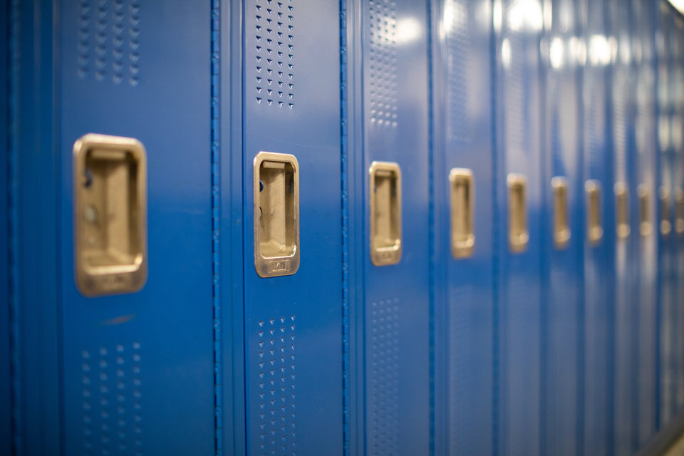 Lockers in North High on August 21, 2019 in St. Paul.