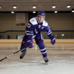 Hockey player Brett Gravelle skates at the St. Thomas Ice Arena. Mark Brown/University of St. Thomas