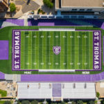 An aerial photo of O’Shaughnessy Stadium. Mark Brown/University of St. Thomas