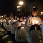 Seminarians particiapte in the Borromeo Weekend procession. Liam James Doyle/University of St. Thomas
