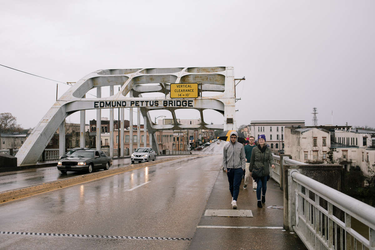 Throughout the trip, students visited historically significant sites from the civil rights movement, including the Edmund Pettus Bridge in Selma, Alabama, where armed police brutally beat peaceful demonstrators during a conflict known as "Bloody Sunday."