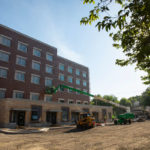 Tommie East Residence Hall for second year students under construction on north campus in St. Paul on June 2, 2020.