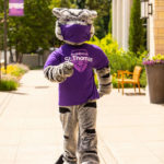 Even Tommie wear a mask on campus. Mark Brown/University of St. Thomas