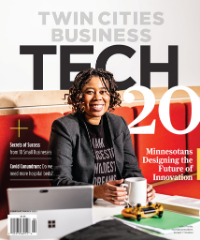 Jules Porter on cover of Twin Cities Business Tech.