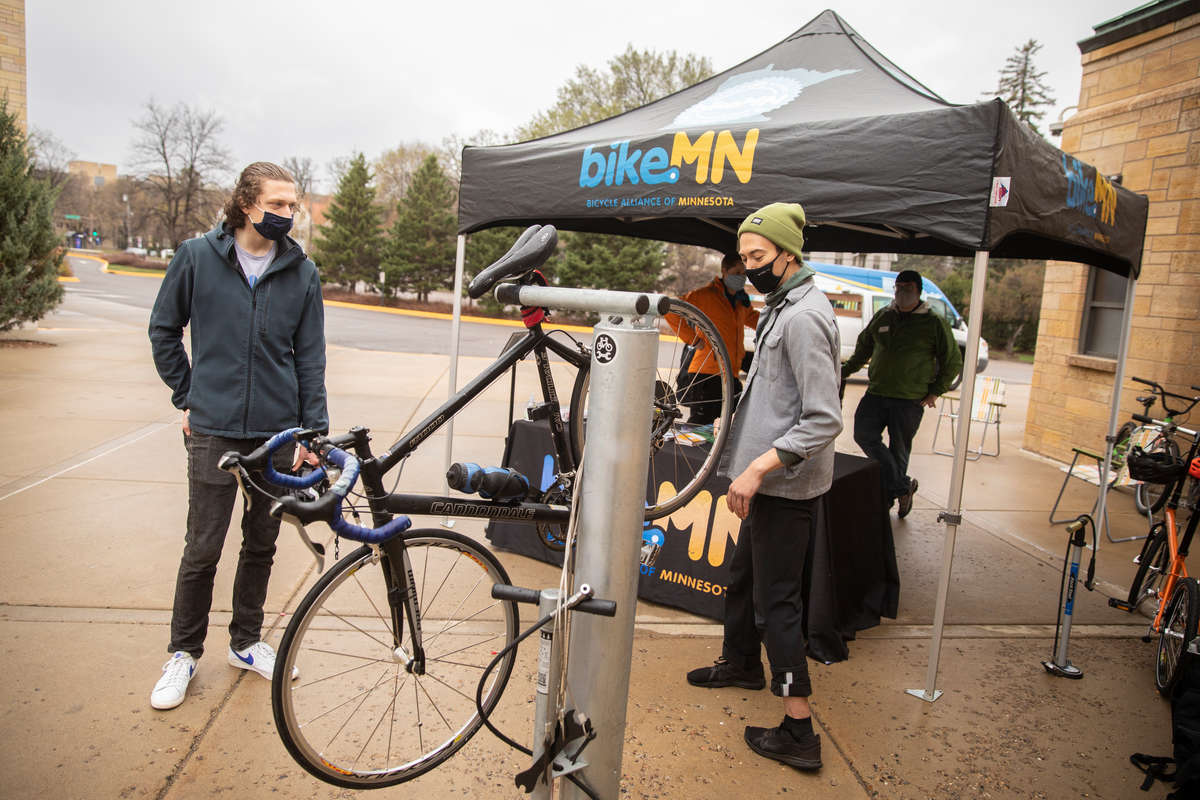 Students at a Bicycle Alliance of Minnesota event.