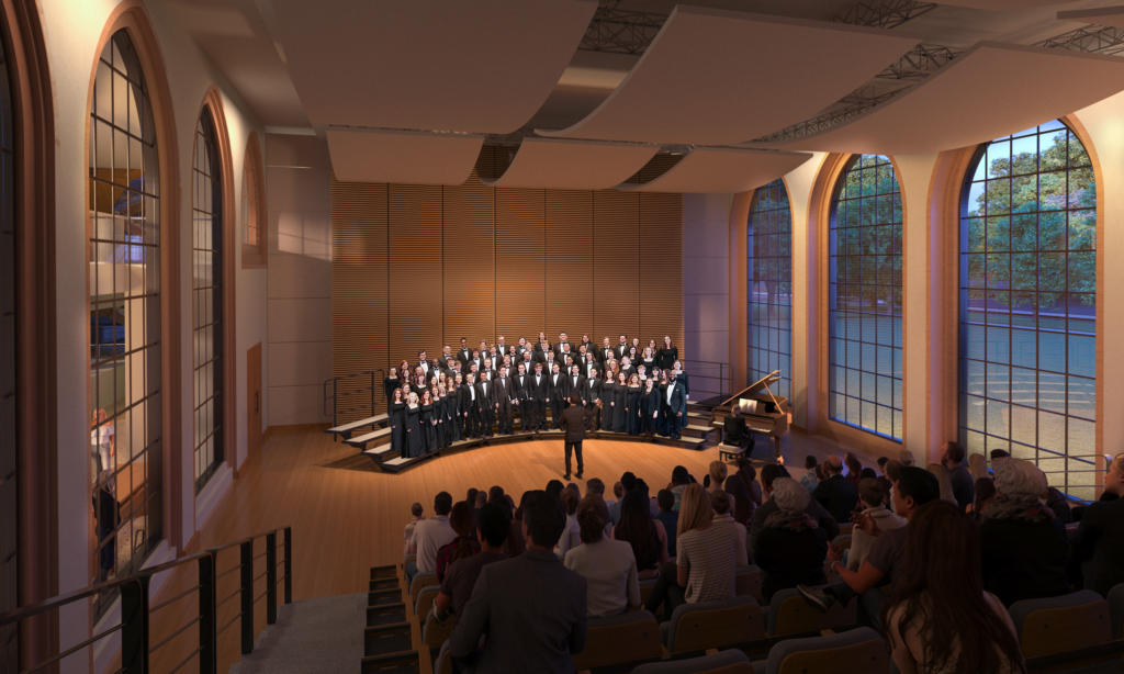 The STEAM complex will have a 250-seat choral rehearsal and performance space. (Rendering)
