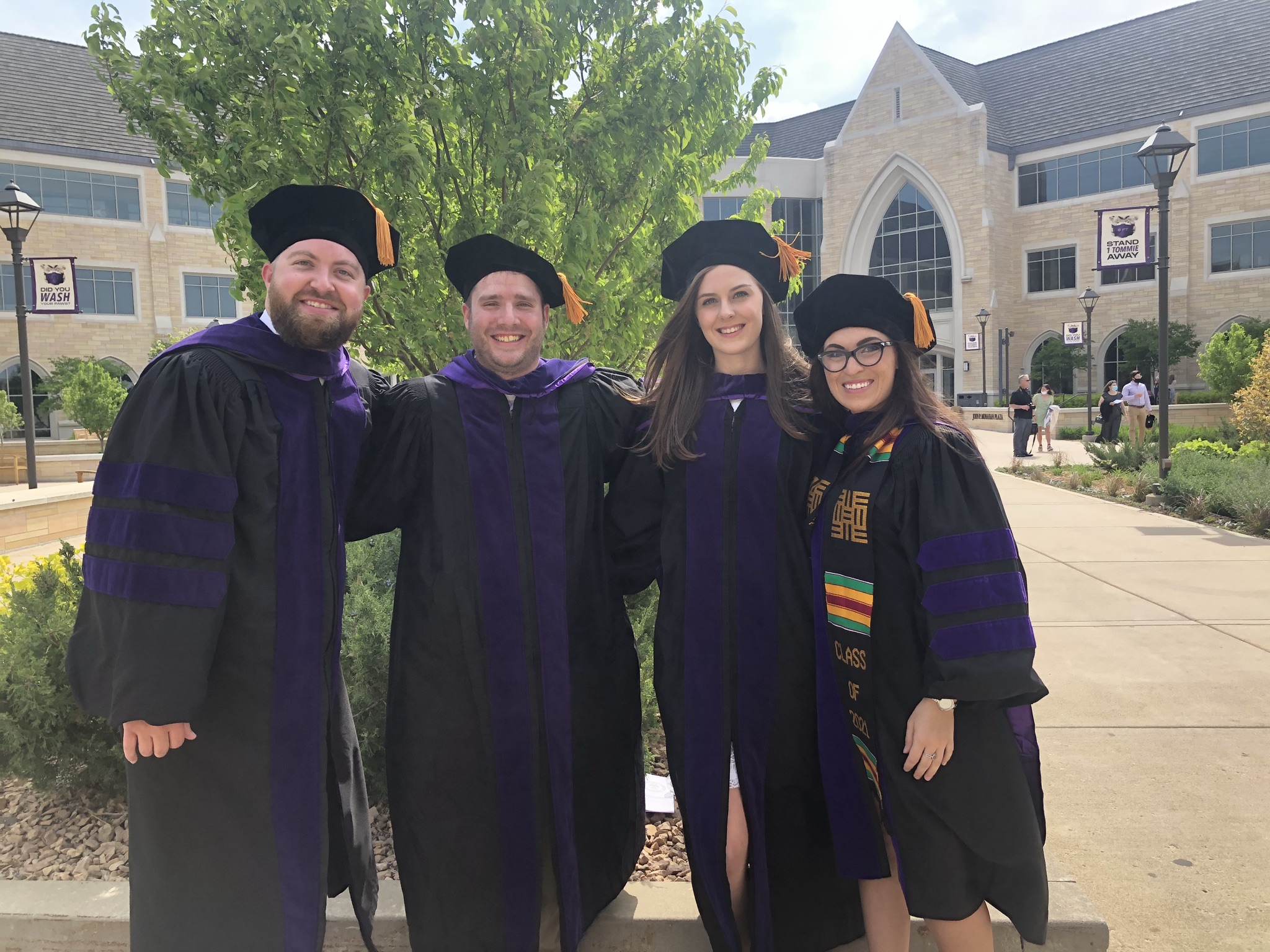 Law students Tim Anderson, Hannah Spencer, Sarah Theisen and Dylan Wallace.