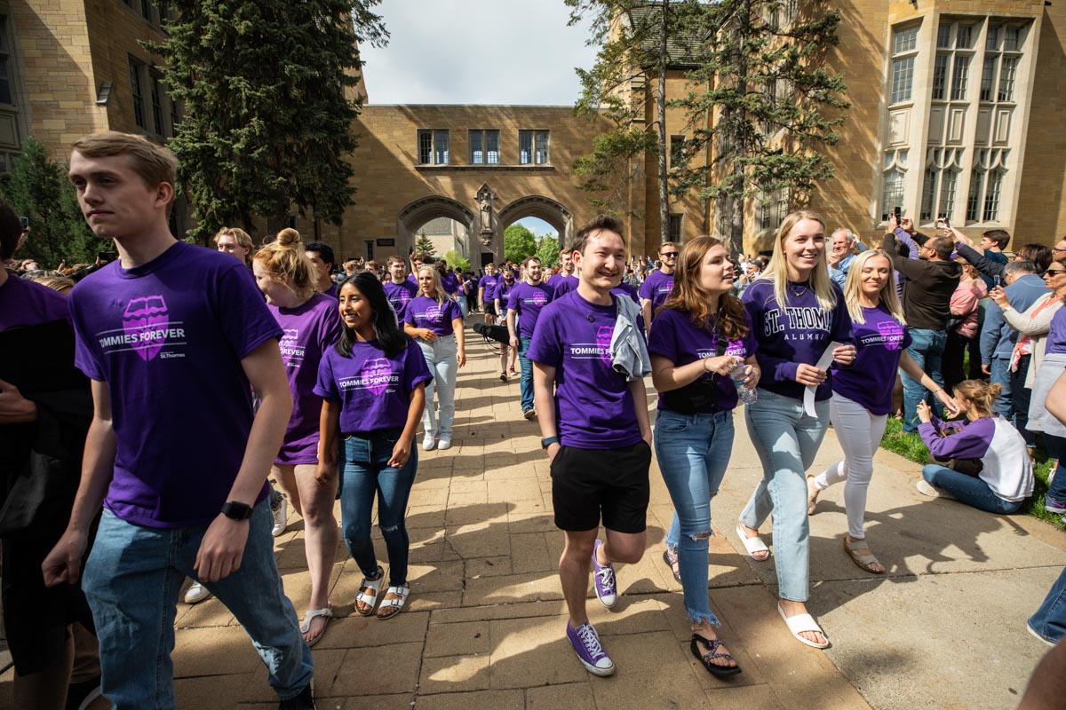 March Out of the Arches, 2022. Mark Brown/University of St. Thomas