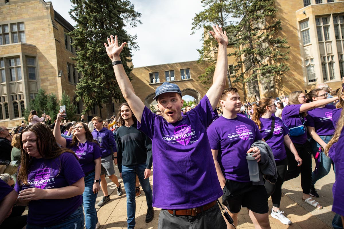March Out of the Arches, 2022. Mark Brown/University of St. Thomas