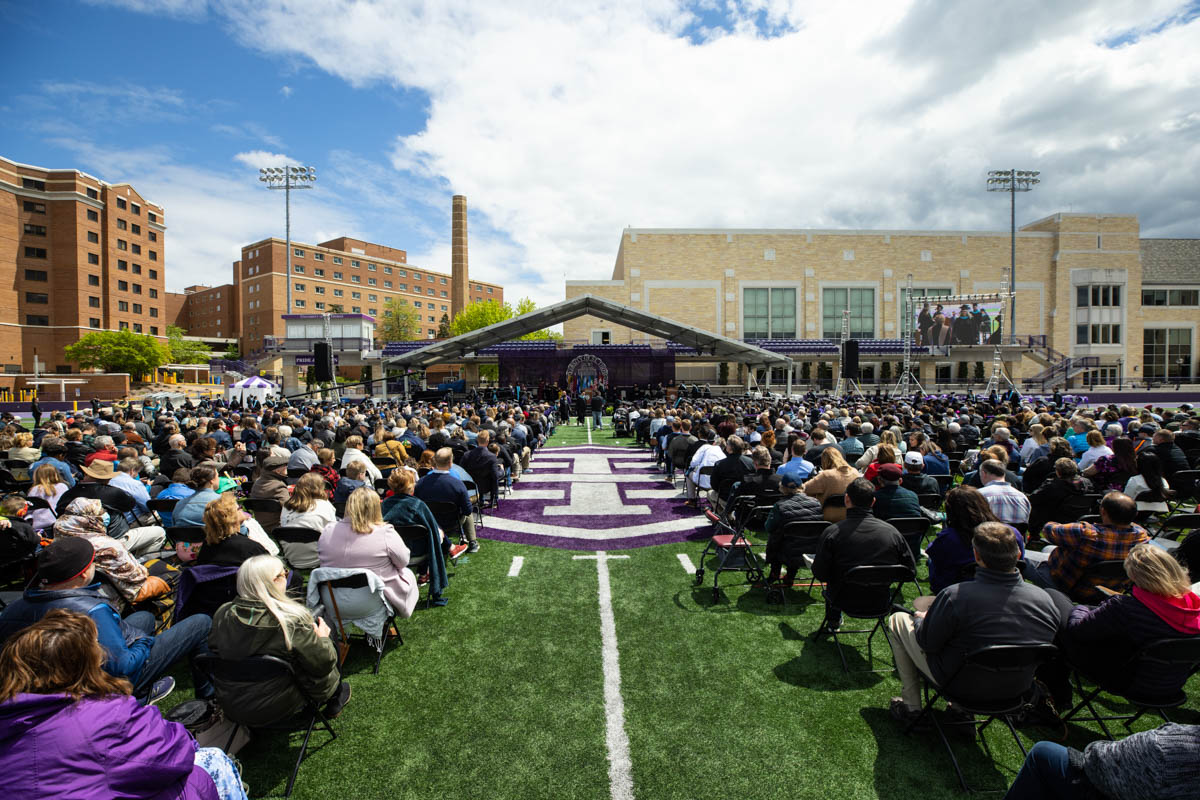 The 2022 Graduate Commencement ceremony for the Opus College of Business, the School of Education and the School of Divinity in St. Paul on May 22, 2022.