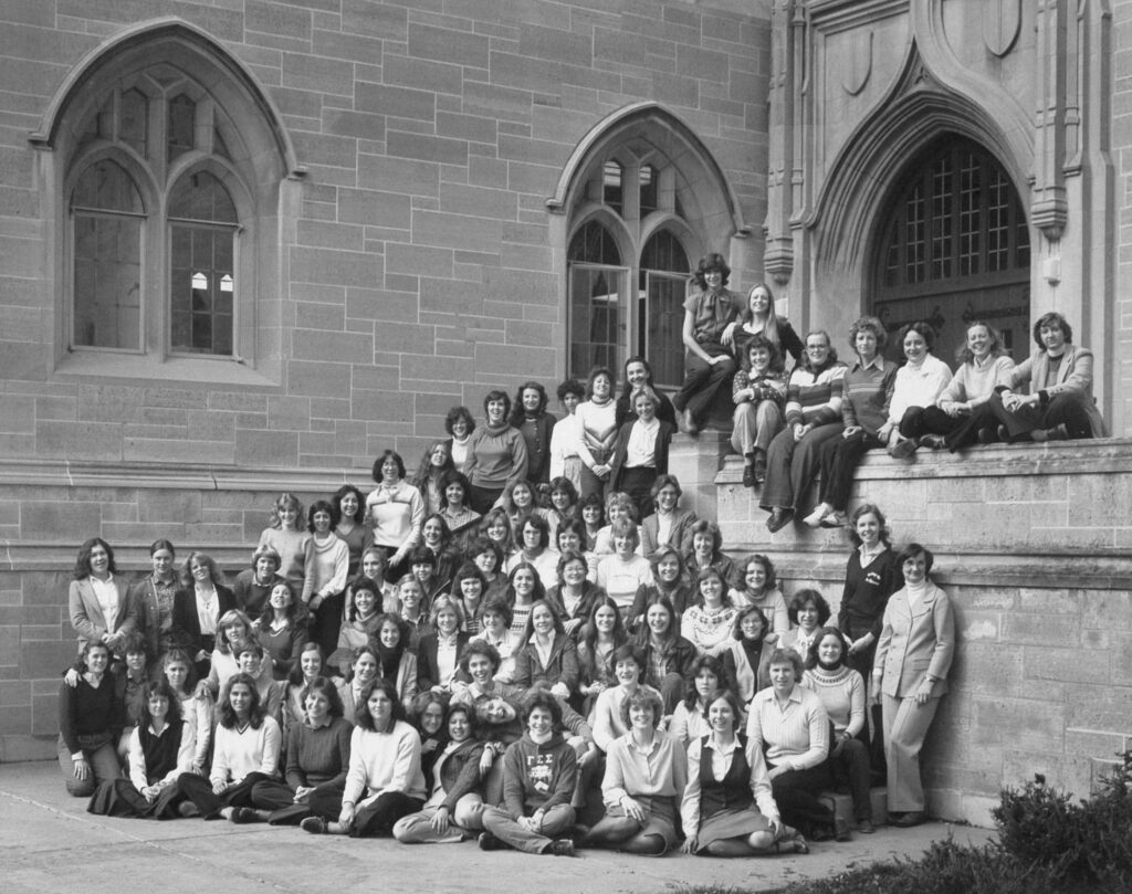 First graduating class of women, 1980.