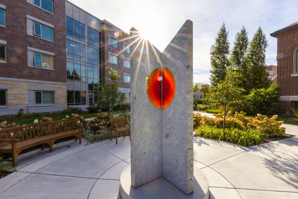 The newly completed Memorial for Deceased Students on north campus. Mark Brown/University of St. Thomas
