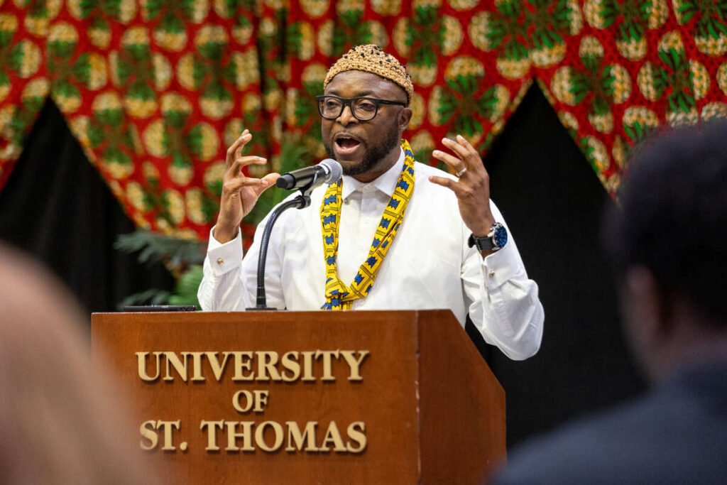 ANSA’s African Night event in Woulfe Alumni Hall on March 12, 2023 in St. Paul. Brandon Woller/University of St. Thomas