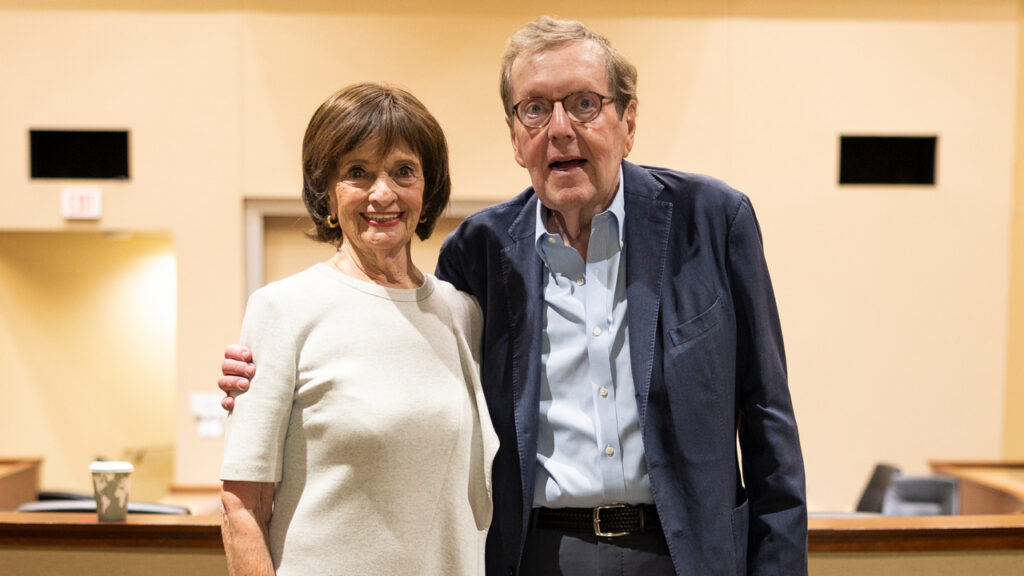 Marilyn Carlson Nelson poses for a photo with Mike Dougherty