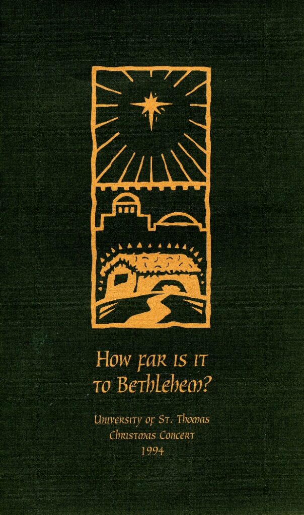 How Far Is It to Bethlehem concert program.
