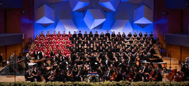 The St. Thomas Choirs, Singers, Orchestra an Wind Ensemble perform A St. Thomas Christmas: Dawning Light, at Orchestra Hall in Minneapolis on December 4, 2022.