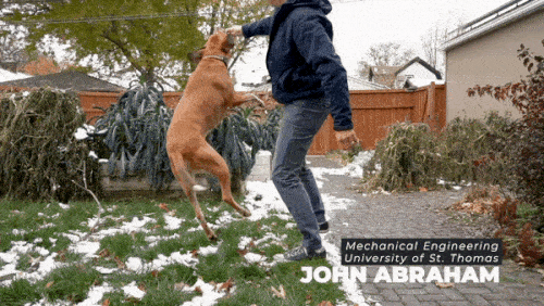 John Abraham with dog