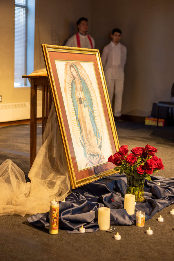 Portrait of Our Lady of Guadalupe.