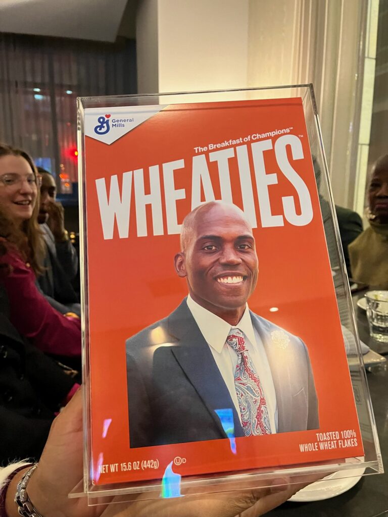 Yohuru Williams on a Wheaties box